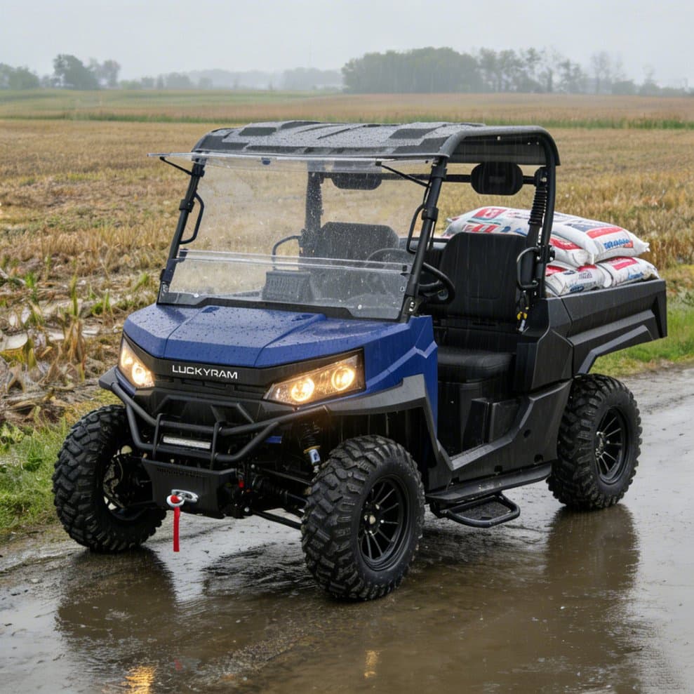 4WD Farm UTV PKE Keyless 80-100km Range 14 Inch Off Road Tires