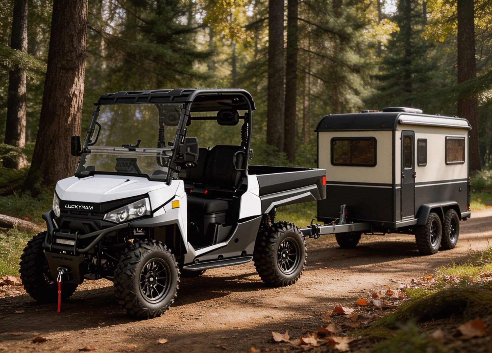4WD Off Road Electric UTV 73.6V PKE Keyless 20KW ພະລັງງານສູງສຸດ 670kg