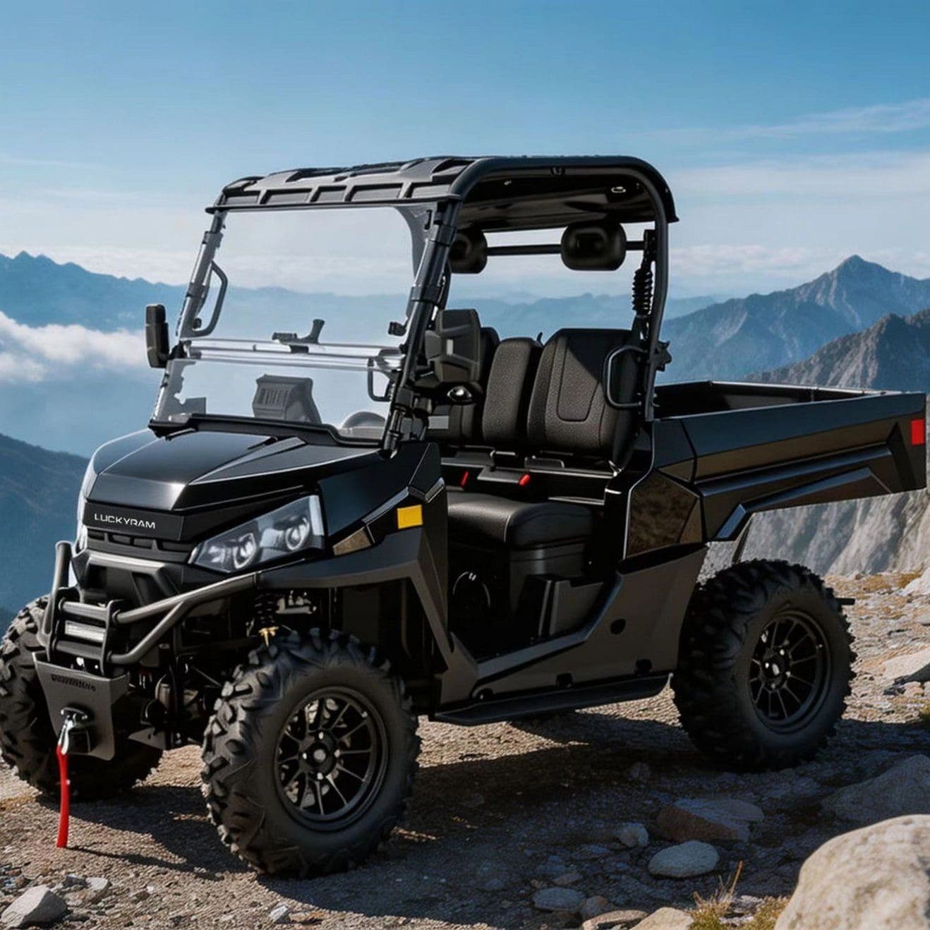 ການລ່າສັດ 4WD UTV 14 ນິ້ວ off Road Tires 400mm Wading 10kw AC Motor