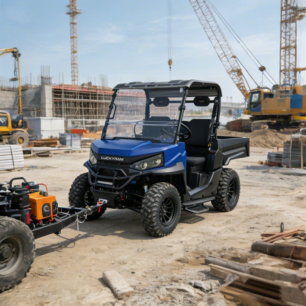 Ranch Work UTV 4WD 10KW AC Motor 670kg ໂຫຼດ 1000kg Towing